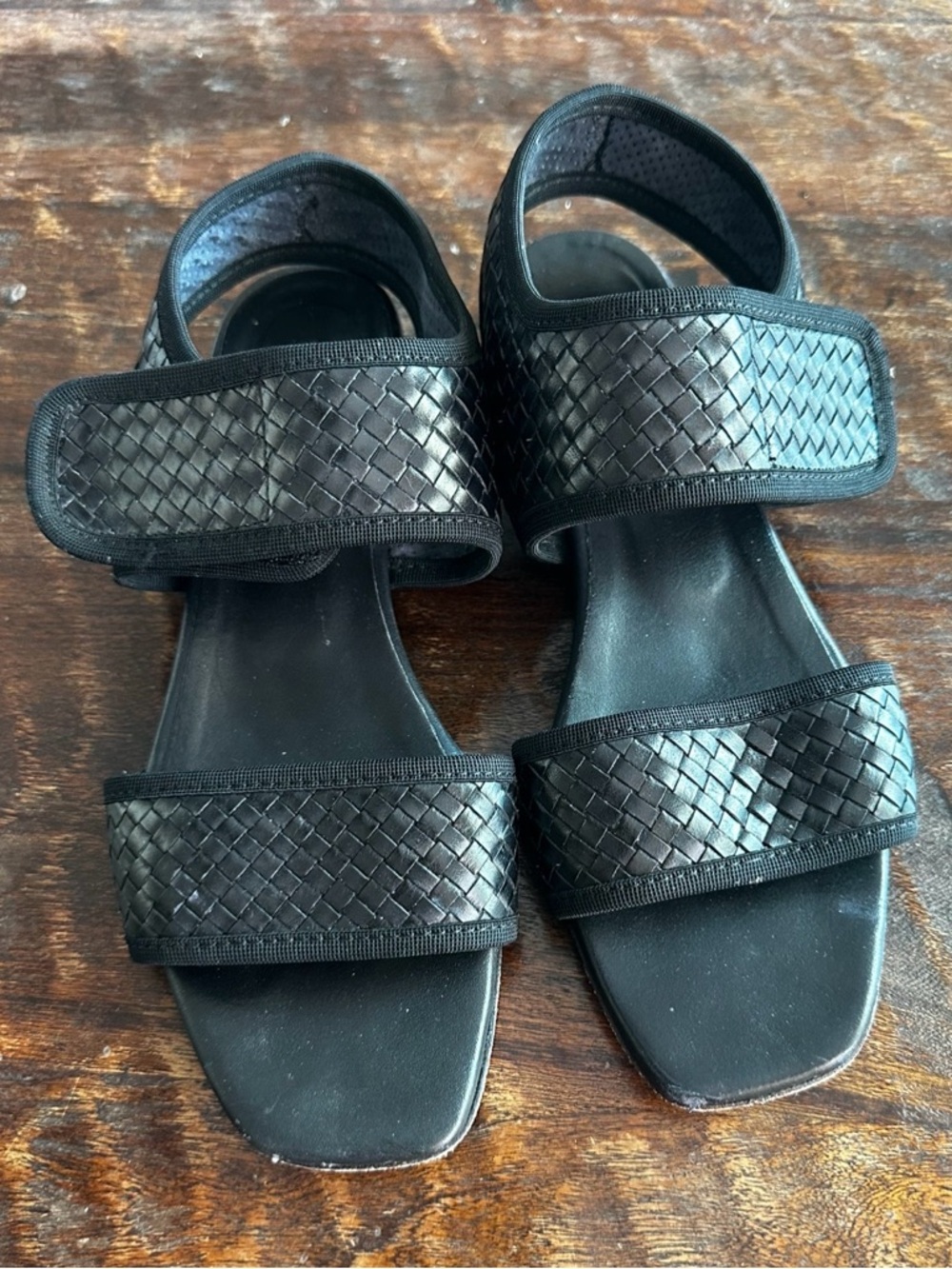 Sesto‎ Meucci Black Leather Sandals size 7